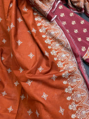 Bin Saeed Printed Lawn Unstitched 3 Piece Suit - D-08