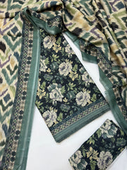 Bin Saeed Printed Lawn Unstitched 3 Piece Suit - D-10