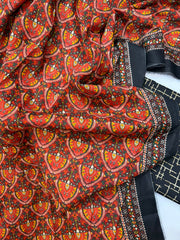 Bin Saeed Printed Lawn Unstitched 3 Piece Suit - D-12