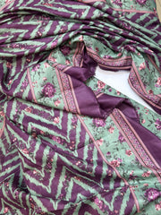 Bin Saeed Printed Lawn Unstitched 3 Piece Suit - D-14