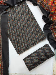 Bin Saeed Printed Lawn Unstitched 3 Piece Suit - D-19