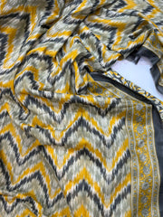 Bin Saeed Printed Lawn Unstitched 3 Piece Suit - D-25