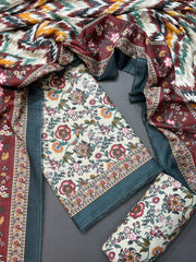 Bin Saeed Printed Lawn Unstitched 3 Piece Suit - D-27