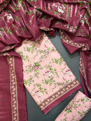 Bin Saeed Printed Lawn Unstitched 3 Piece Suit - D-28
