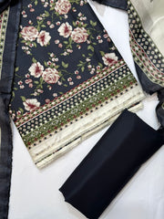 Bin Saeed Printed Lawn Unstitched 3 Piece Suit - D-31