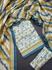 Bin Saeed Printed Lawn Unstitched 3 Piece Suit - D-33