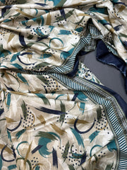 Bin Saeed Printed Lawn Unstitched 3 Piece Suit - D-34