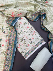 Bin Saeed Printed Lawn Unstitched 3 Piece Suit - D-40
