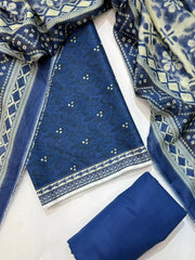 Bin Saeed Printed Lawn Unstitched 3 Piece Suit - D-43