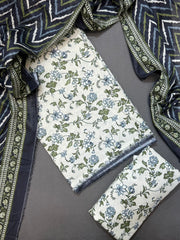 Bin Saeed Printed Lawn Unstitched 3 Piece Suit - D-47