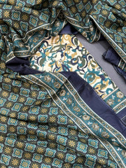 Bin Saeed Printed Lawn Unstitched 3 Piece Suit - D-48