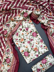 Bin Saeed Printed Lawn Unstitched 3 Piece Suit - D-51