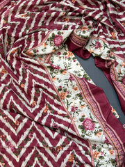 Bin Saeed Printed Lawn Unstitched 3 Piece Suit - D-51