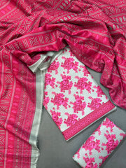 Bin Saeed Printed Lawn Unstitched 3 Piece Suit - D-54