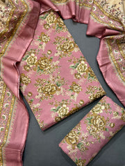 Bin Saeed Printed Lawn Unstitched 3 Piece Suit - D-55