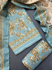 Bin Saeed Printed Lawn Unstitched 3 Piece Suit - D-57