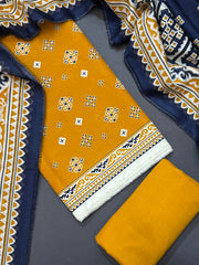 Bin Saeed Printed Lawn Unstitched 3 Piece Suit - D-62