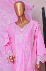 Bin Saeed Embroidered Cotton Stitched 3 Piece Suit - D-09 - BS25LPC - Pink - Summer Collection
