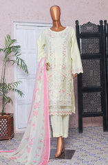 Bin Saeed Embroidered Cotton Stitched 3 Piece Suit - D-08 - BS25LPC - Green - Summer Collection