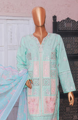 Bin Saeed Embroidered Cotton Stitched 3 Piece Suit - D-01 - BS25LPC - Blue - Summer Collection