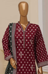 Bin Saeed Embroidered Lawn Stitched 3 Piece Suit - SM 756 - BS25EElV3 - Purple - Summer Collection