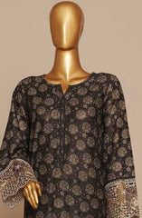 Bin Saeed Embroidered Lawn Stitched 3 Piece Suit - SM 790 - BS25EElV3 - Black - Summer Collection