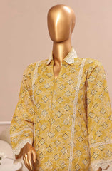 Bin Saeed Embroidered Lawn Stitched 3 Piece Suit - SM 793 - BS25EElV3 - Yellow - Summer Collection