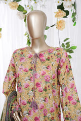 Bin Saeed Stitched 3 Piece Exclusive Printed Lawn Vol-08 Suit-LSM-2902-YELLOW