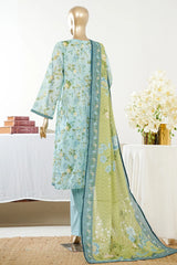 Bin Saeed Stitched 3 Piece Exclusive Printed Lawn Vol-09 Suit-LSM-2941-FEROZI