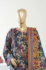 Bin Saeed Stitched 3 Piece Exclusive Printed Lawn Vol-09 Suit-LSM-2938-BLUE