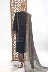 Bin Saeed Stitched 3 Piece Exclusive Printed Lawn Vol-03 Collection'2025-SM-1848-Blue