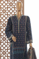 Bin Saeed Stitched 3 Piece Exclusive Printed Lawn Vol-03 Collection'2025-SM-1848-Blue