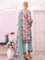 Fasana Vol # 2 By MTF Digital Printed Embroidered Khaddar Slub | Unstitched Suit D03 mtf