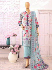 Fasana Vol # 2 By MTF Digital Printed Embroidered Khaddar Slub | Unstitched Suit D03 mtf