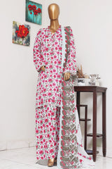 Bin Saeed Exclusive Printed Lawn With Farshi Shalwar Vol-05 Collection'2025-NSM-2178-White