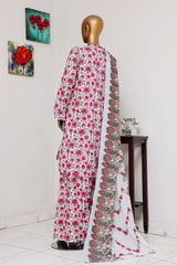 Bin Saeed Exclusive Printed Lawn With Farshi Shalwar Vol-05 Collection'2025-NSM-2178-White
