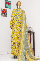 Bin Saeed Exclusive Printed Lawn With Farshi Shalwar Vol-05 Collection'2025-NSM-2175-Yellow