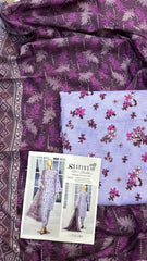 Safina 3pcs unstitched Slub khaddar/cotton 015-c