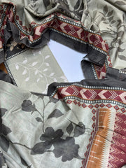Bin Saeed Printed Lawn Unstitched 3 Piece Suit - D-72