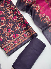 Bin Saeed Printed Lawn Unstitched 3 Piece Suit - D-77