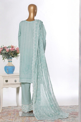 Bin Saeed Stitched 3 Piece Luxury White & White Emb Collection'2026-NSM-2581