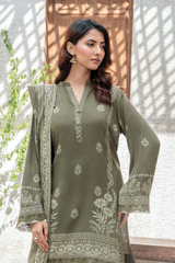 Lakhany Printed Pashmina Unstitched 3 Piece Suit,D-20