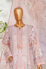 Bin Saeed Stitched 3 Piece Exclusive Printed Lawn Vol-01 Collection'2026-LSM-2693 PINK