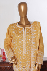 Bin Saeed Stitched 3 Piece Luxury White & White Emb Collection'2026-NSM-2580