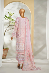 Bin Saeed Stitched 3 Piece Exclusive Printed Lawn Vol-01 Collection'2026-LSM-2693 PINK