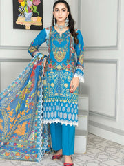 Mashaal Stripe by Riaz Arts Embroidered Lawn Unstitched 3 Piece - D-02 - RA25MSE - Summer Collection