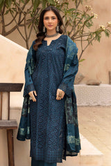 Mahees Aqidah embroidered lawn with jacquard shawl Riaz arts d-03