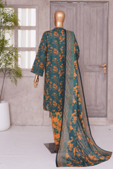 BIN SAEED PRINTED LAWN 3 PC COLLECTION 2025-26,Black