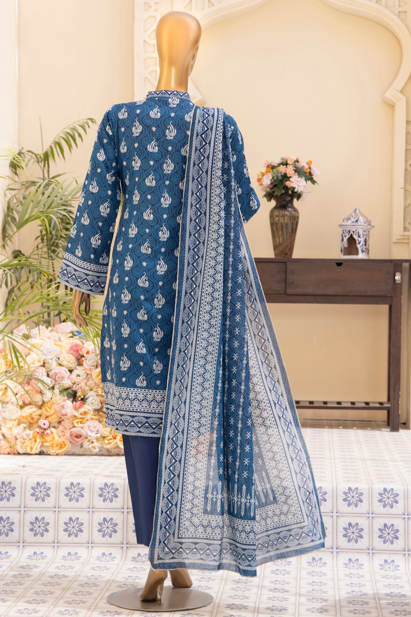 Safina digital printed lawn d-05