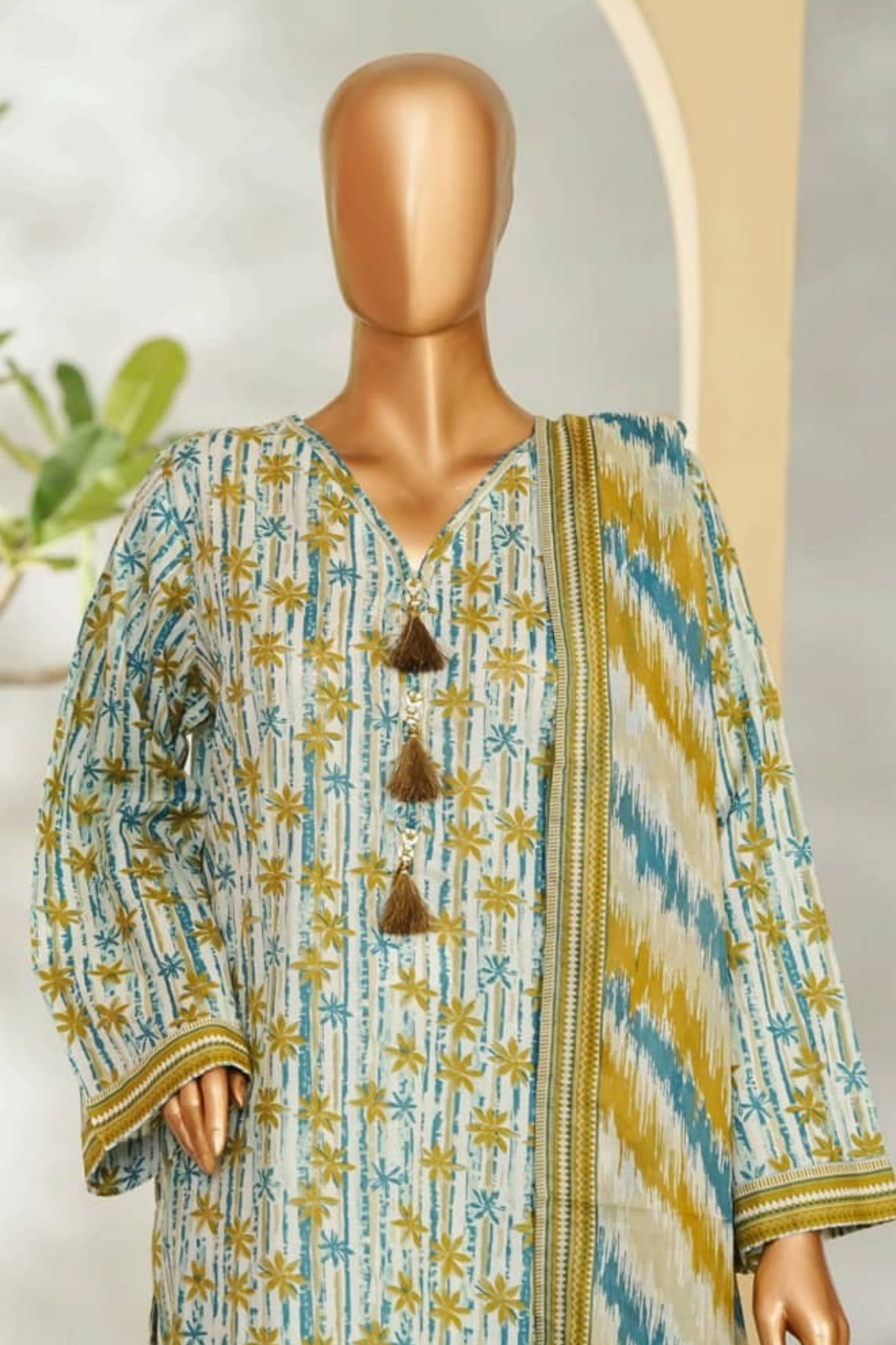 Bin Saeed Stitched 3 Piece Exclusive Printed Lawn Vol-01 Collection'2026-LSM-2695 PINK